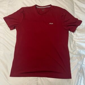 Fila Men's Active Burgundy Short Sleeve Tee